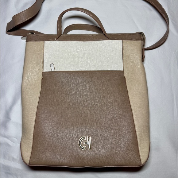 Cole Haan Handbags - Cole Haan Leather Tote with Trolley Sleeve for Travel, plus dust cover. Like New
